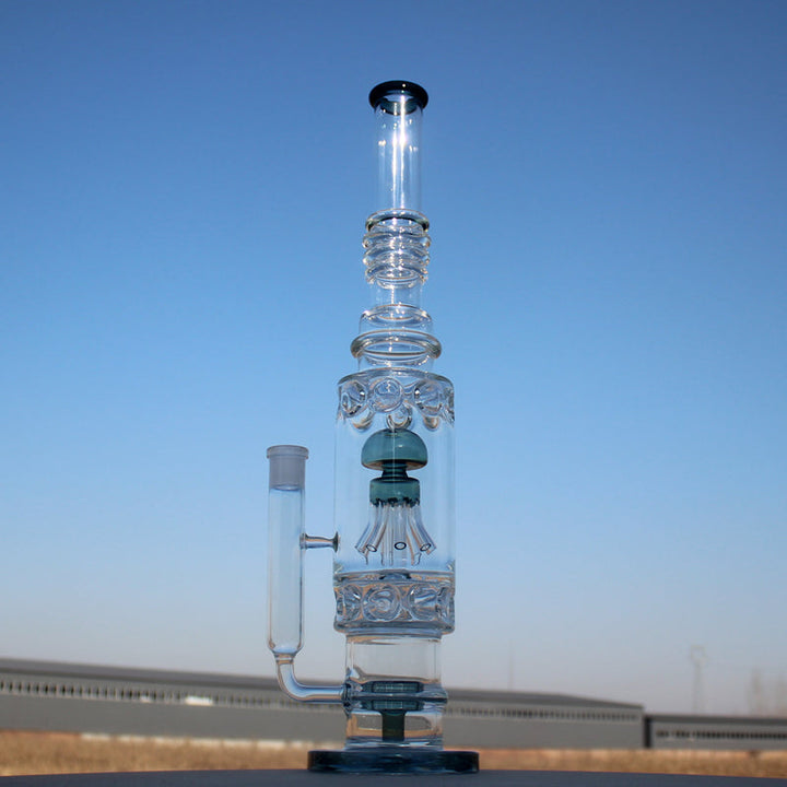 19.5" Jellyfish Sprinkler & Matrix Perc Glass Water Pipe - Headshop.com