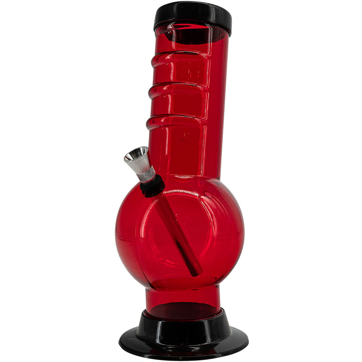 Acrylic Bent Neck Bubble Base Bong 9-12"