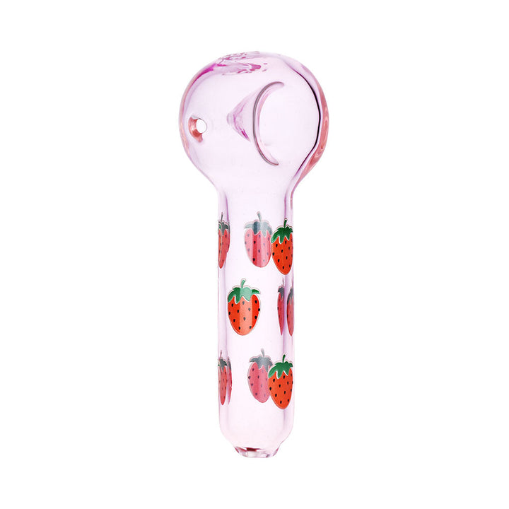 Pulsar Fruit Series Strawberry Cough Herb Pipe Glow Duo - 10" / 14mm F - Headshop.com