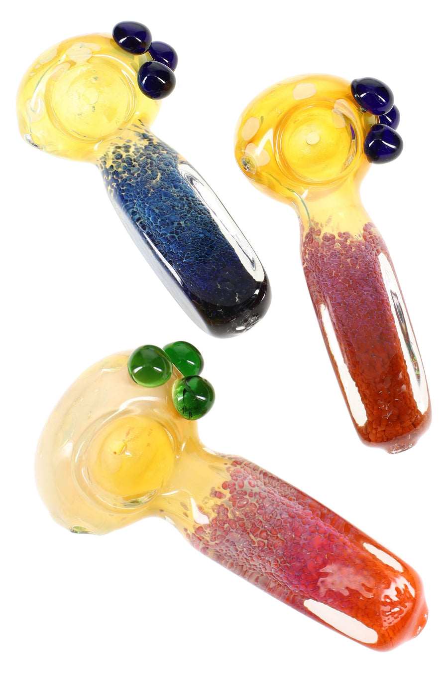 Color-Changing Fumed Frit Square Glass Spoon “Bubble Top” – 5″ – Assorted Colors - Headshop.com