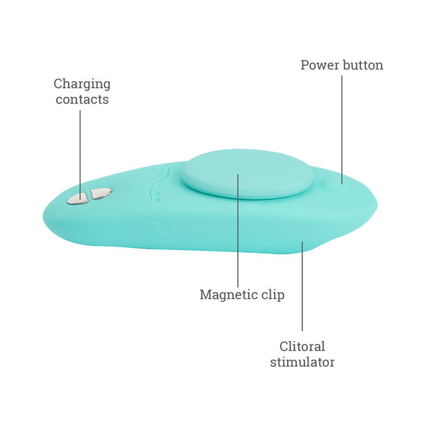 We-Vibe Moxie+ Wearable Clitoral Vibrator Satin Black - Headshop.com