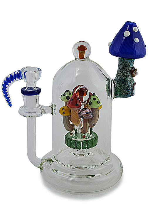 Detailed Handmade Mushroom Glass Water Pipe