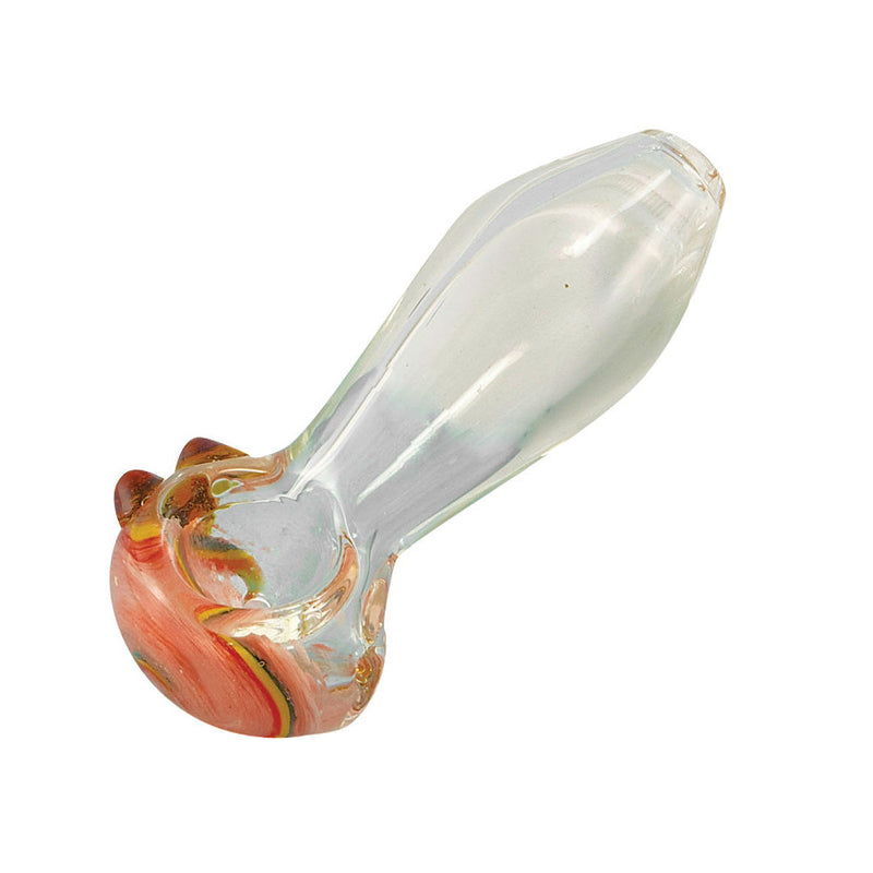 Small Transparent Glass Spoon Pipe w/ Spiral - Headshop.com