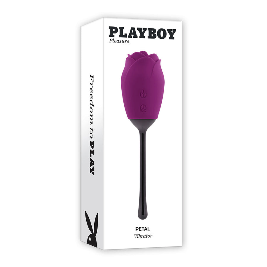 Playboy Petal Rechargeable Silicone Tongue Flicking Vibrator Wild Aster - Headshop.com