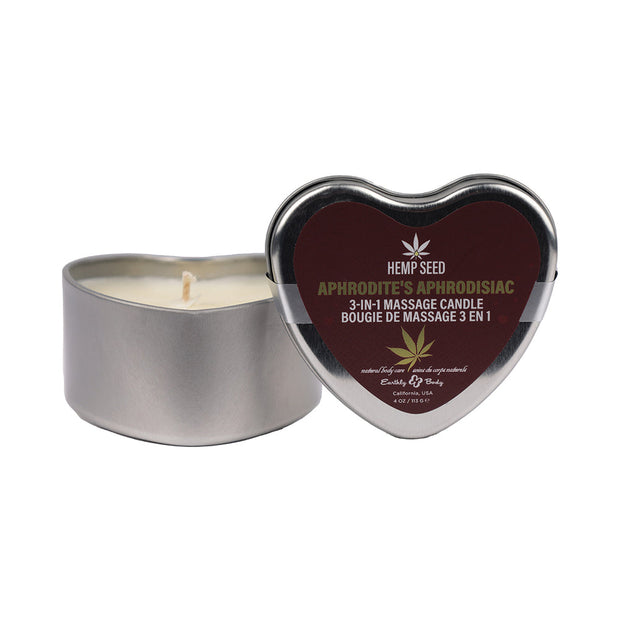 Earthly Body Hemp Seed 3-in-1 Valentines Day Candle Aphrodite's Aphrodisiac 4 oz. - Headshop.com