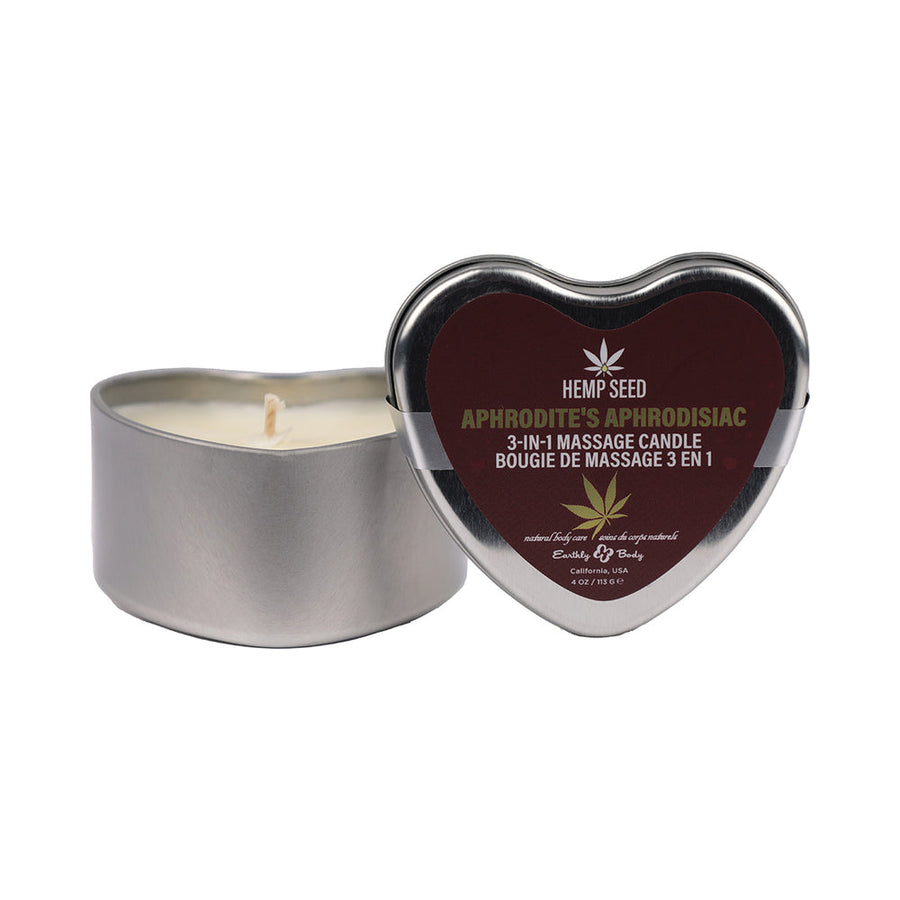 Earthly Body Hemp Seed 3-in-1 Valentines Day Candle Aphrodite's Aphrodisiac 4 oz. - Headshop.com