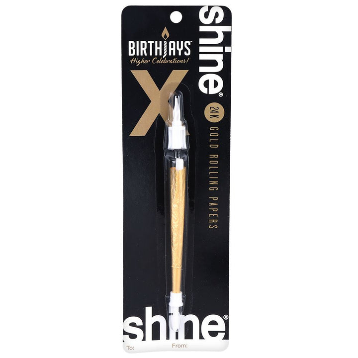 10CT DISPLAY - BirthJays x Shine Papers Golden Pre-Roll Candle Cone - King Size - Headshop.com