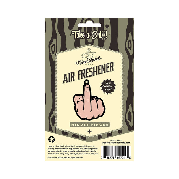 Wood Rocket Air Freshener Middle Finger Peach - Headshop.com