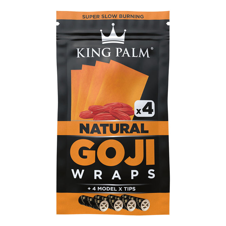 King Palm Goji Wraps & Filter Tips | 4pk | 15pc Display - Headshop.com