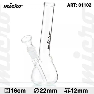 Micro | 6" Hangover Glass Water Pipe - Headshop.com