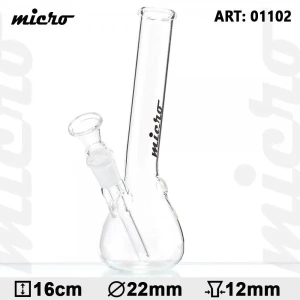 Micro | 6" Hangover Glass Water Pipe - Headshop.com