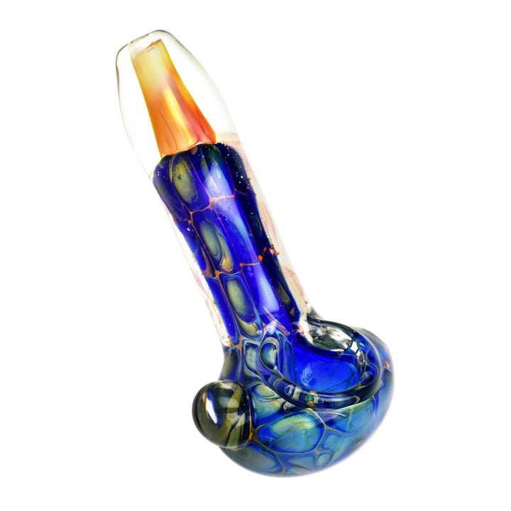 Metallic Fumed Glass Spoon Pipe- 3.75" - Headshop.com