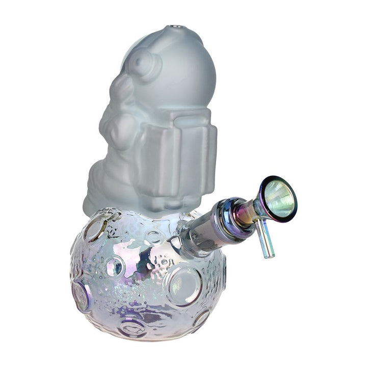 Space Man On The Moon Glass Water Pipe - 6.75" / 14mm F - Headshop.com