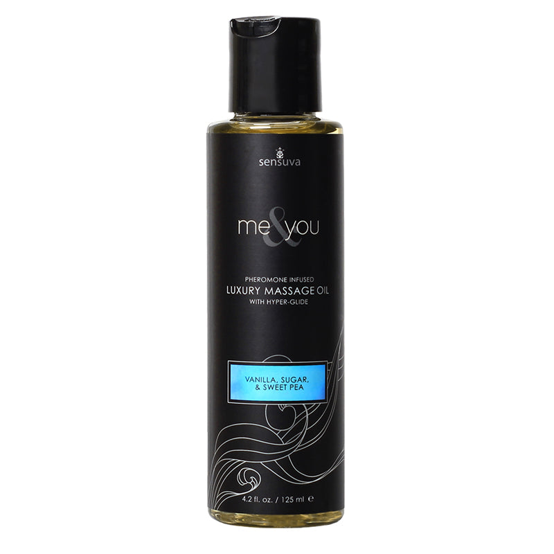 Sensuva Me & You Pheromone-Infused Luxury Massage Oil Vanilla, Sugar, and Sweet Pea 4.2 oz. - Headshop.com