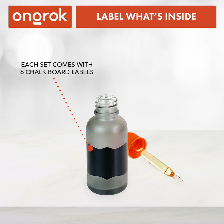 Ongrok Glass Dropper Jars, 6 pack - Headshop.com