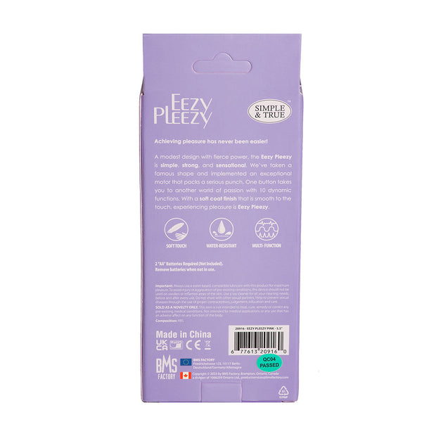 Simple & True Eezy Pleezy Classic Vibrator 5.5 in. Purple - Headshop.com