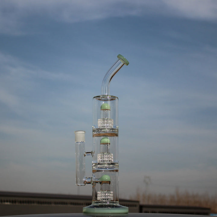 15" Triple Matrix Percolator Glass Water Pipe - Headshop.com