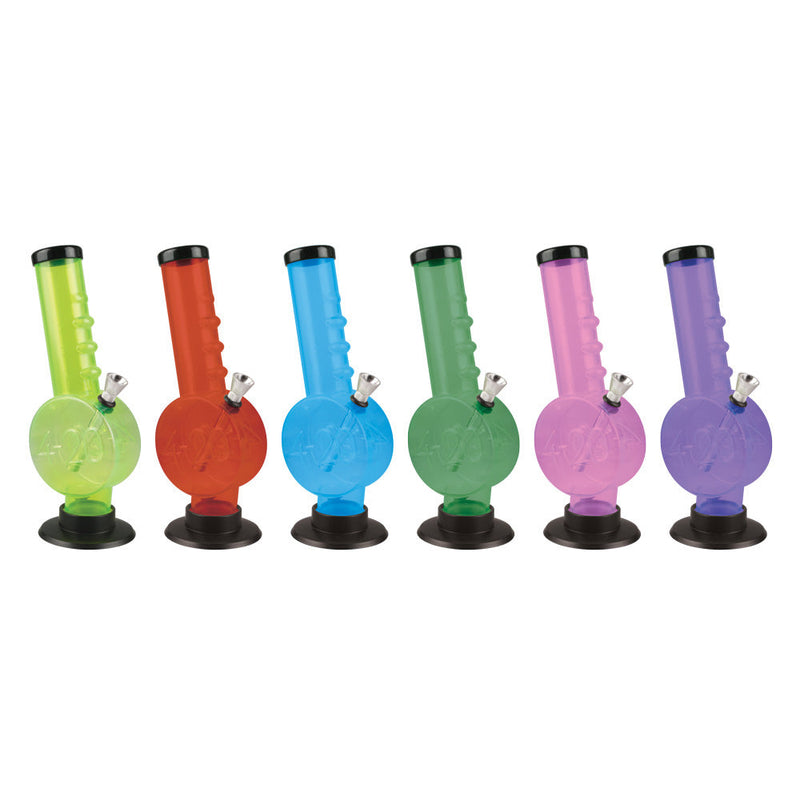 9" 420 Disc Acrylic Water Pipe - Colors Vary - Headshop.com