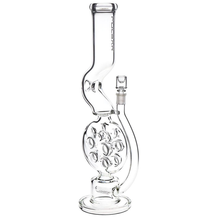 Pulsar Swiss Perc Kink Neck Glass Water Pipe - 18" / 14mm F