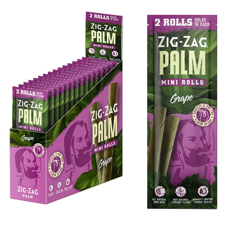 Zig Zag Mini Palm Rolls | 2pk | 15pc Display - Headshop.com
