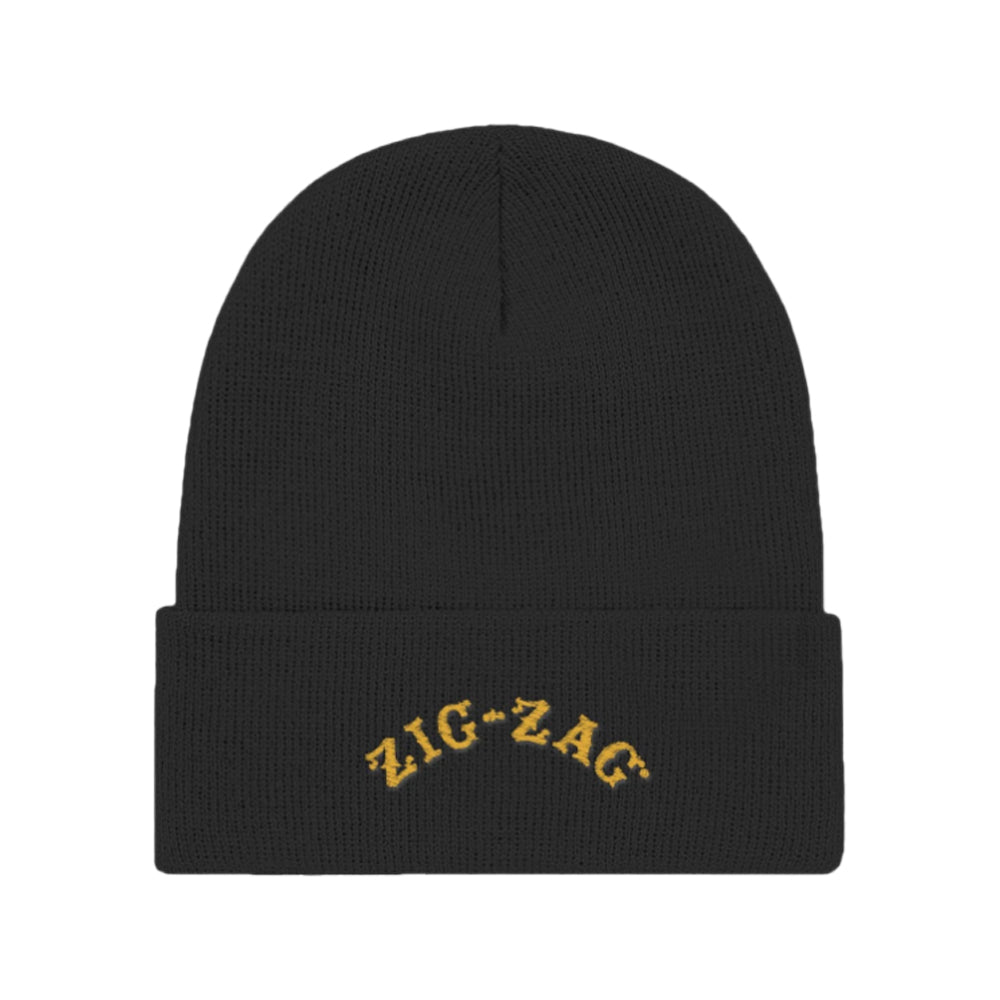 Zig Zag Embroidered Logo Beanie Cap - Headshop.com