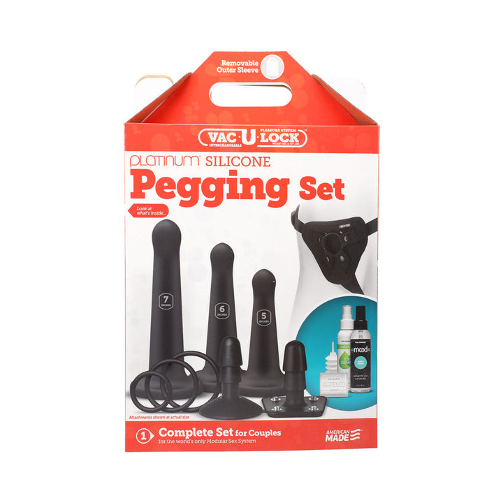 Vac-U-Lock Silicone Pegging Set Black - Headshop.com