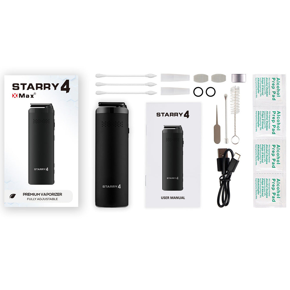 XVape XMAX Starry 4.0 Dry Herb Vaporizer - 2550mAh / Black - Headshop.com