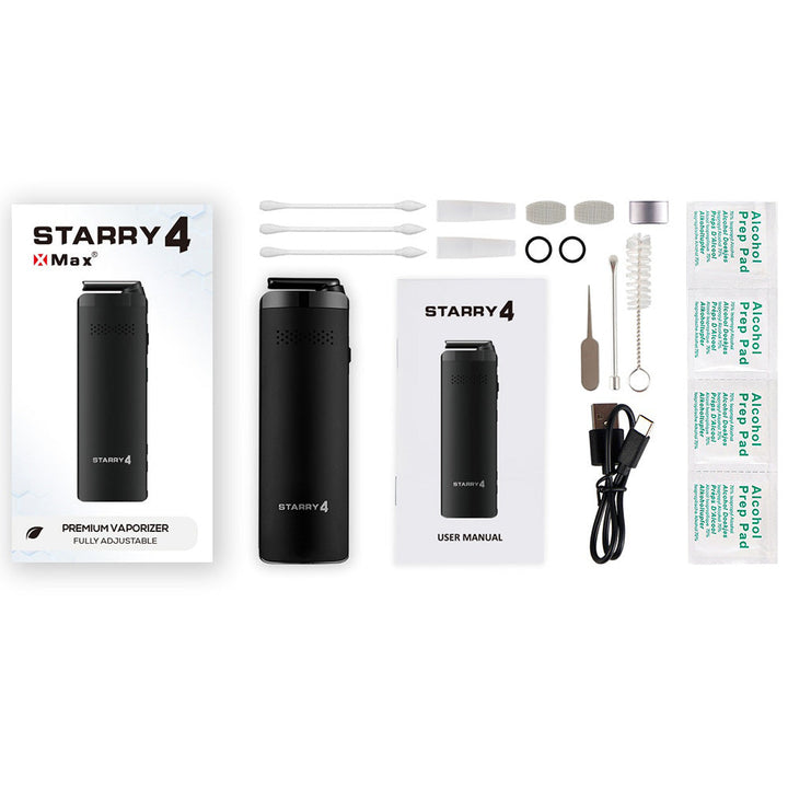 XVape XMAX Starry 4.0 Dry Herb Vaporizer - 2550mAh / Black - Headshop.com