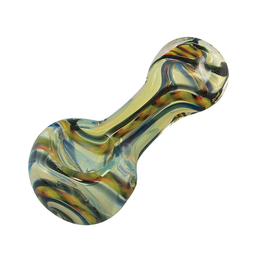 Inside Out Cane Glass Spoon Pipe - Headshop.com