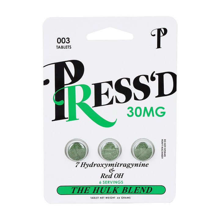 Press'd 7-Hydroxymitragynine Tablets - 3pc 25pk - Headshop.com