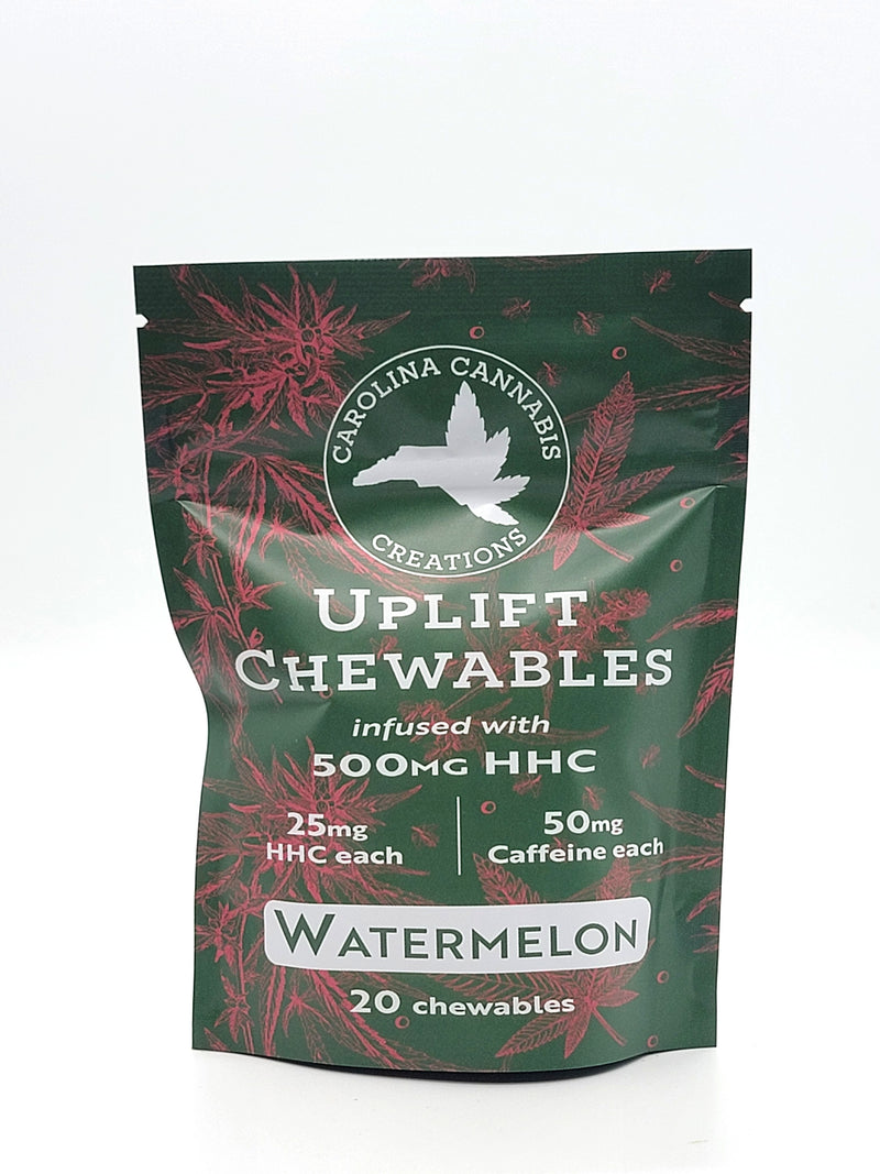 Uplift Chewables | HHC+Caffeine | Watermelon 20ct bag - Headshop.com