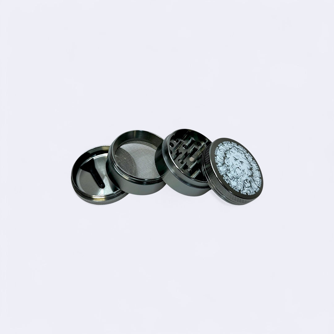 Green Man Gray 4-Piece Aluminum Grinder, 2"