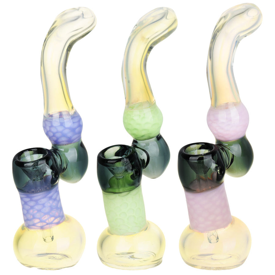 Happenin' Honeycomb Sherlock Bubbler Pipe - 6.5" / Colors Vary - Headshop.com