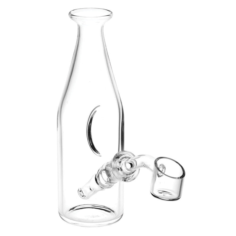Bottle Style Glass Rig w/ Angle Cut Banger - Headshop.com