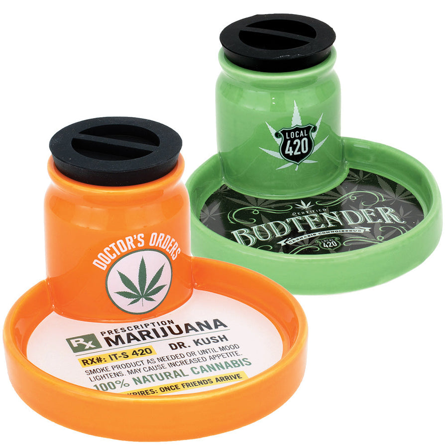 Fujima Ceramic 2 in 1 Airtight Stashtray - 5"x3" - Headshop.com