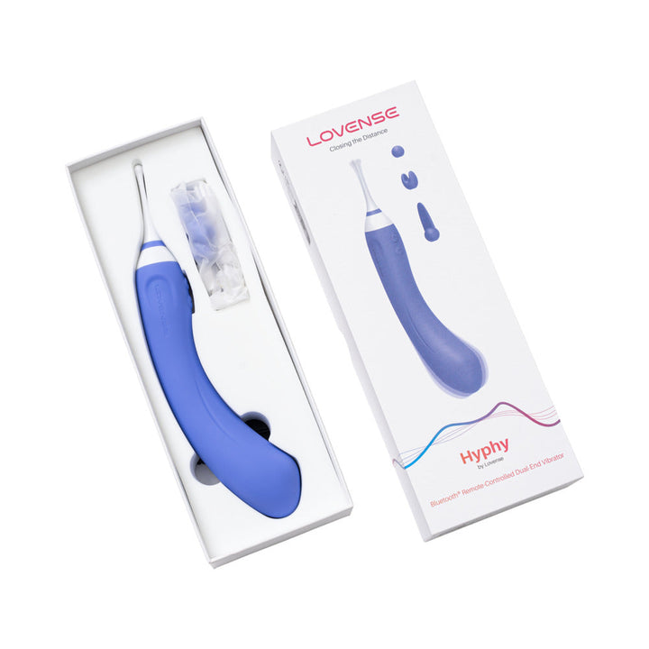Lovense Hyphy Bluetooth Remote-Controlled Dual-End Vibrator Clitoral and G-Spot Stimulator - Headshop.com