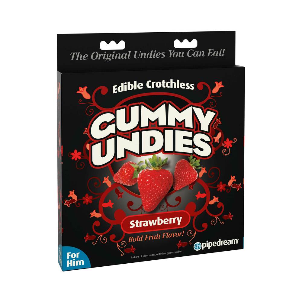 Pipedream Edible Crotchless Gummy Undies For Him Strawberry Flavor - Headshop.com