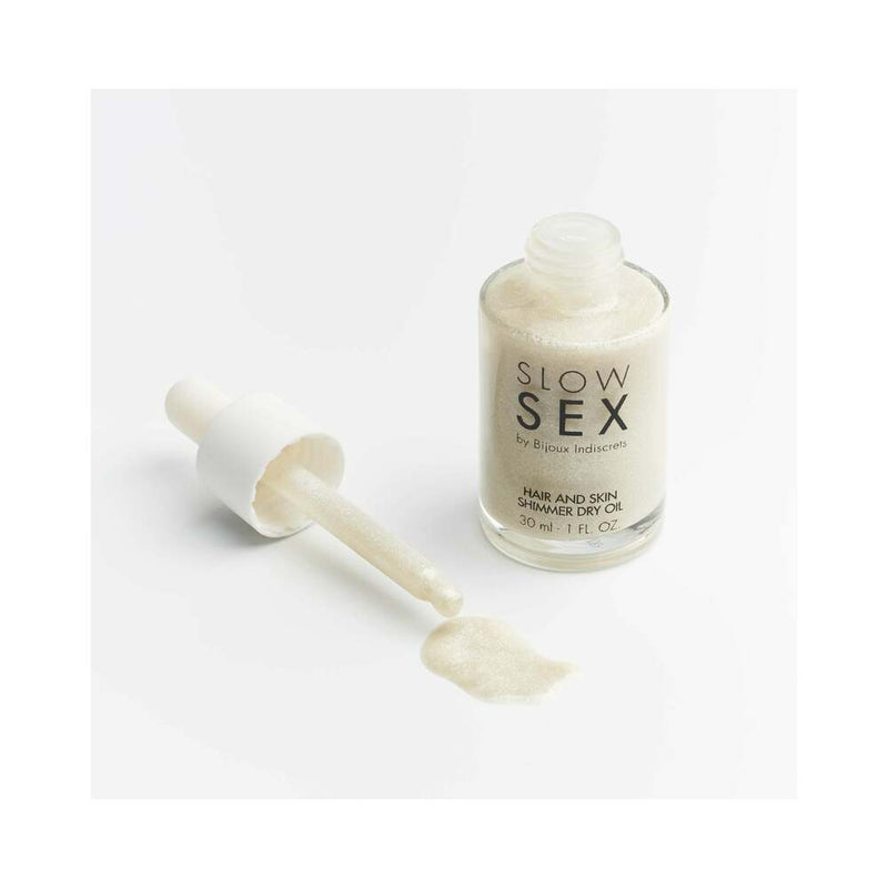 Bijoux Indiscrets Slow Sex Hair & Skin Shimmer Dry Oil 1 oz. - Headshop.com