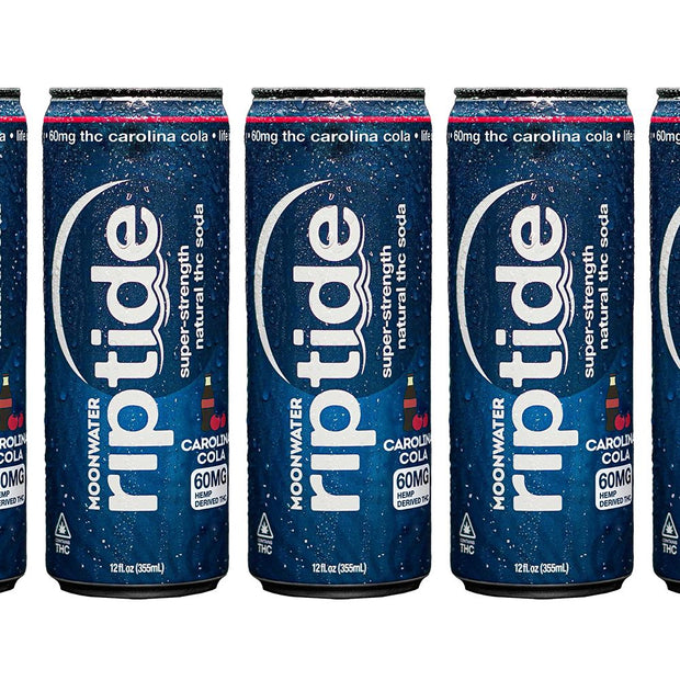 Moonwater Riptide Natural Hemp-Derived D9 THC Infused Soda | 12oz | 60mg | 24ct Case
