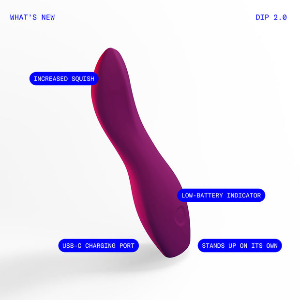 Dame Dip 2.0 Classic Vibrator Plum - Headshop.com