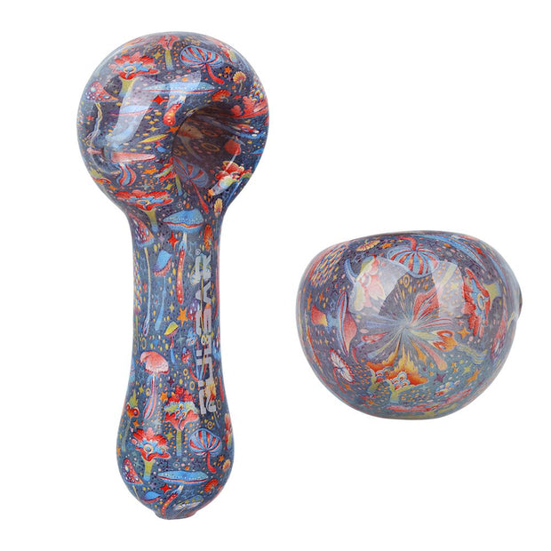 Pulsar Inside Print Glass Spoon Pipe | 5" - Headshop.com