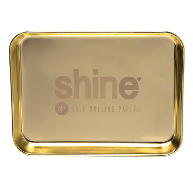 Shine Gold Rolling Tray - Headshop.com