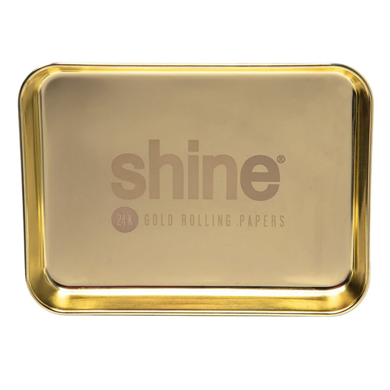 Shine Gold Rolling Tray - Headshop.com