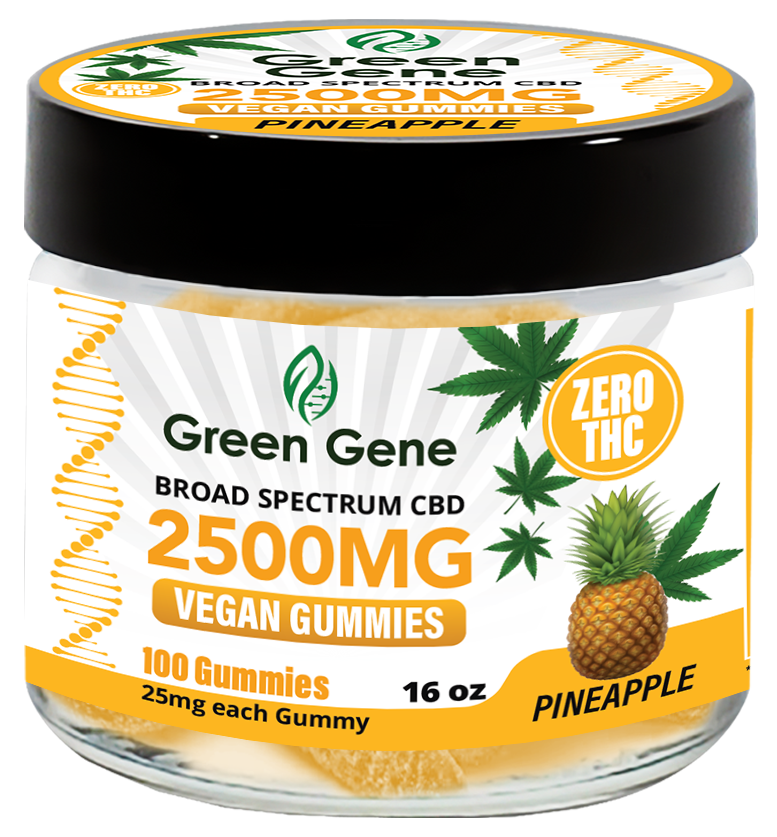 Green Genie CBD Vegan Pectin Infused Gummies w/ B12 Vitamins (625MG - 2500MG) - Headshop.com