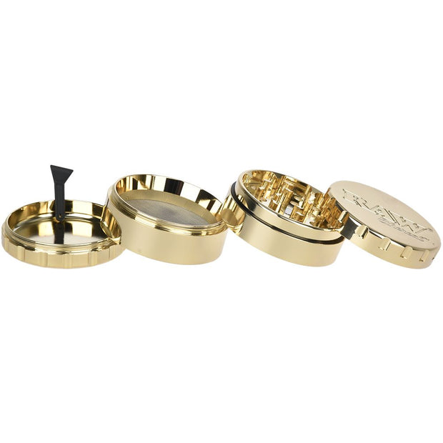 RAW Ethereal Gold-Plated Stainless Steel Grinder - 4pc / 2.25" - Headshop.com