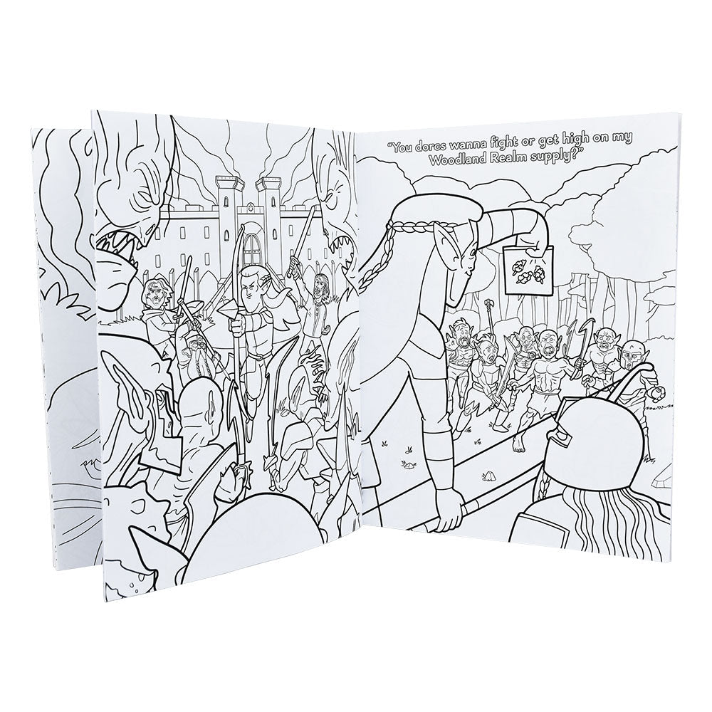 Wood Rocket Lord of the Smoke Rings Adult Coloring Book | 8.5" x 11" - Headshop.com