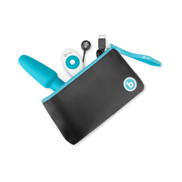 b-Vibe Rimming 2 Rotating and Vibrating Remote Control Plug Teal - Headshop.com