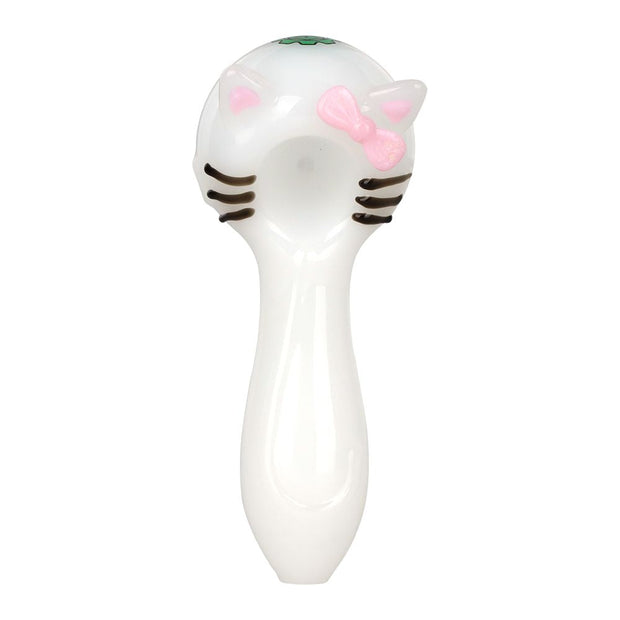 SeshGear Cute Kitty Glass Spoon Pipe - 4"