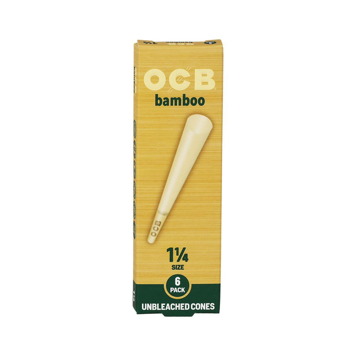 OCB Unbleached Bamboo Pre-Rolled Cones | 24pk Display