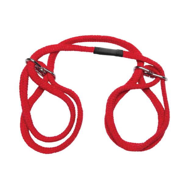 Japanese Style Bondage - 100% Cotton Wrist or Ankle Cotton Cuffs Red - Headshop.com